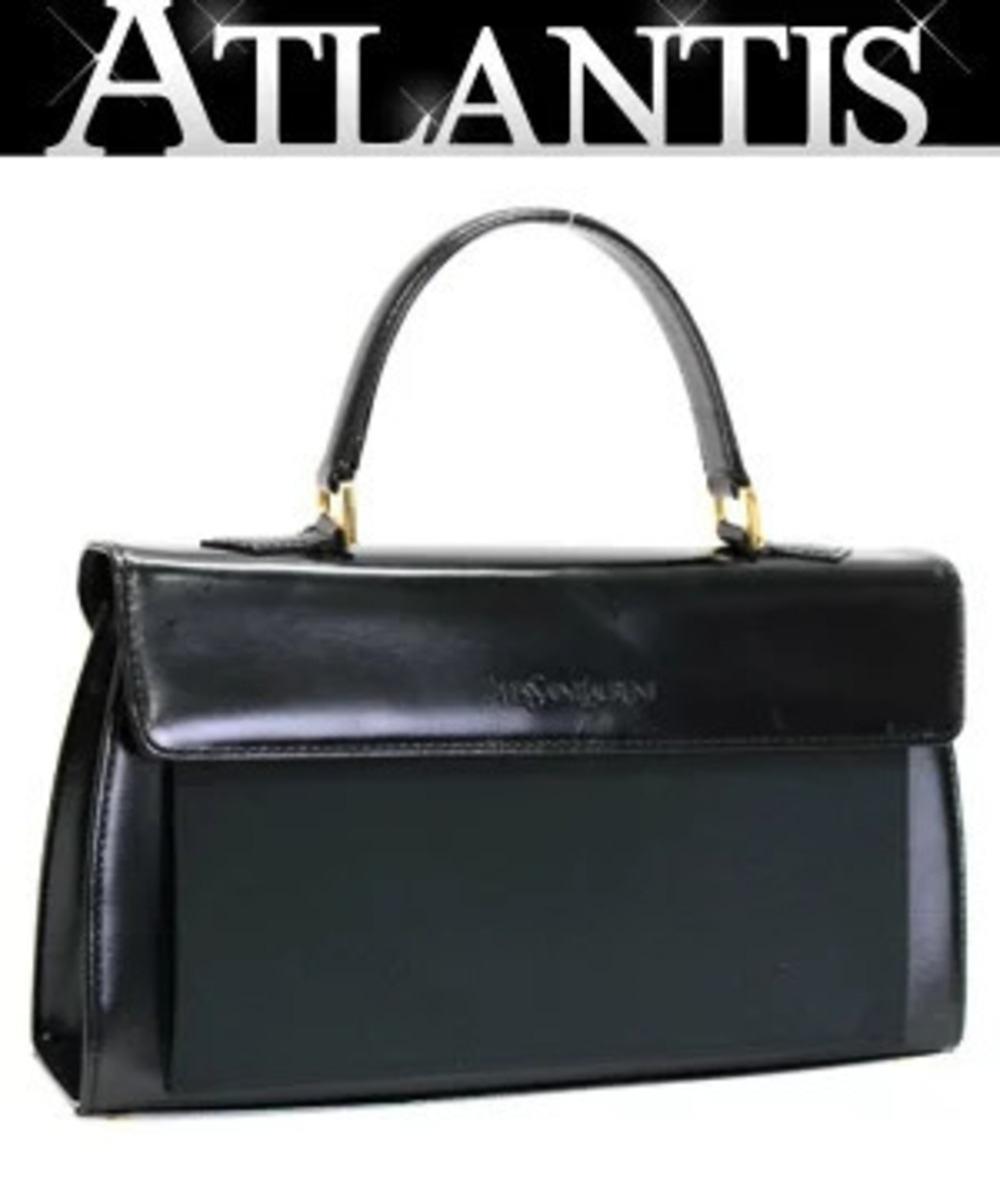 Saint Laurent Yves Leather Handbag Black